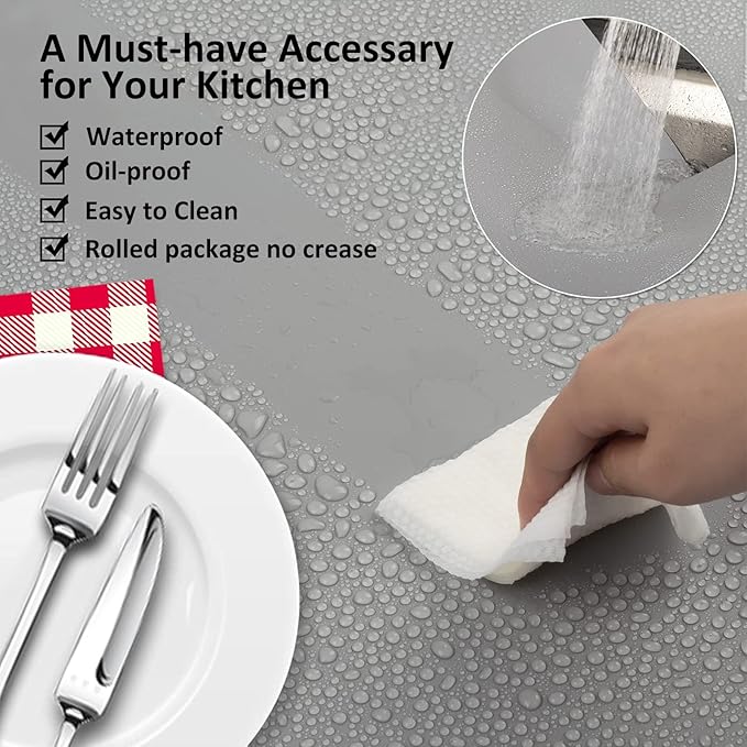 Large Silicone Heat Resistant Mat 78.7” x 15.7”, Nonslip Silicone Mats for Kitchen Counter, Countertop Protector, Nonstick Waterproof Craft Mat Table Placemat, Gray