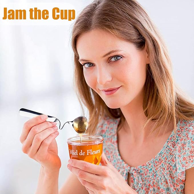 Stainless Steels Honey Spoons and Honey Dipper,2PCS Stainless Steel Honey Dipper Stirrer Server,Honey Spoon,Honey Dipper With Spiral Sugar Spoon Iced Tea Spoon Coffee Spoons for Jam,Honey,Coffee