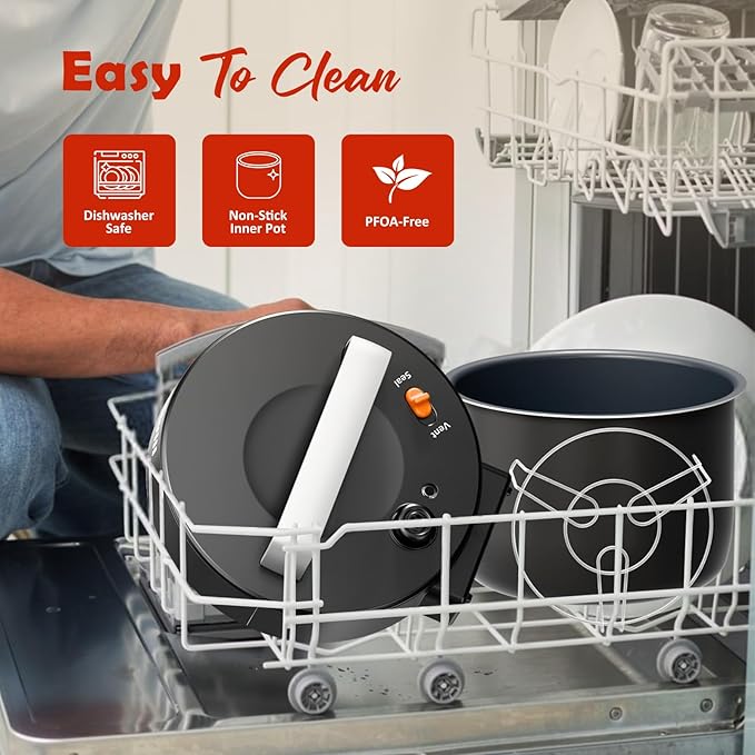 Fullwill Electric Pressure Cooker Uni 6qt, 9-in-1 Multi-Functional Slow Cooker, Rice Cooker, Yogurt Maker, Cake Maker, Sauté Pan, Steamer, Food Warmer, Soup Maker