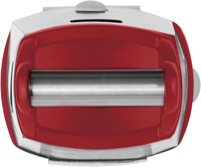 KitchenAid Gourmet 4-Sided Stainless Steel Box Grater for Fine, Medium and Coarse Grate, and Slicing, Detachable 3 Cup Storage Container and Measurment Markings, Dishwasher Safe, 10 inch, Red