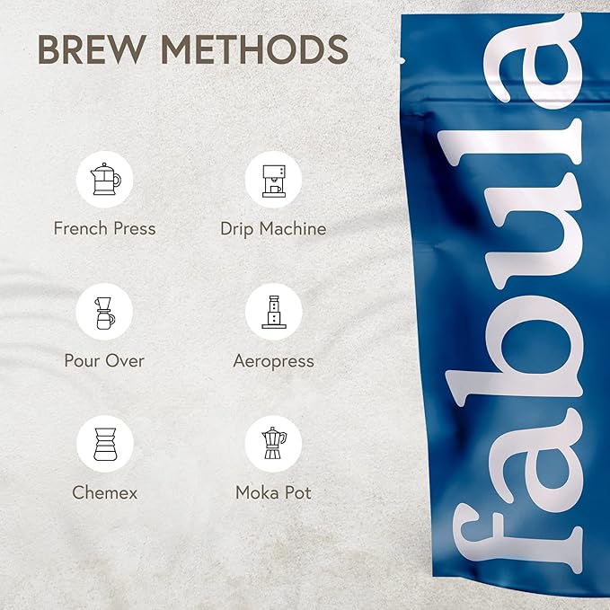 Fabula Coffee Dark Roast Freshly Ground - Organic - Low Acid - Single Origin - Non-GMO - Mold Free - 12 Ounces