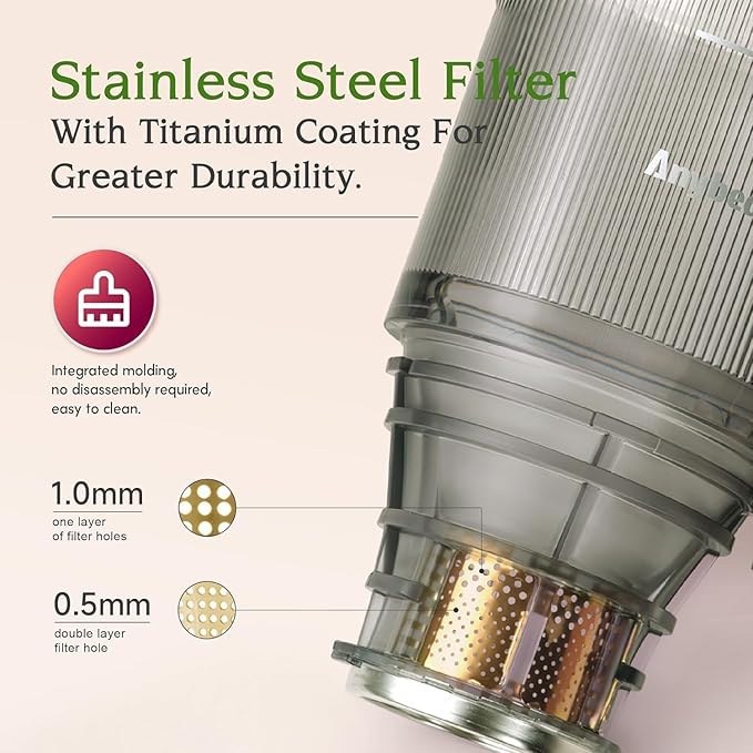 Cold Press Juicer, 200W Masticating Slow Juicer 4.3" Large Feed Chute Fit Whole Fruits Vegetables | Upgraded Auger | Tritan Material | BPA Free | Juice Recipes (Silver)