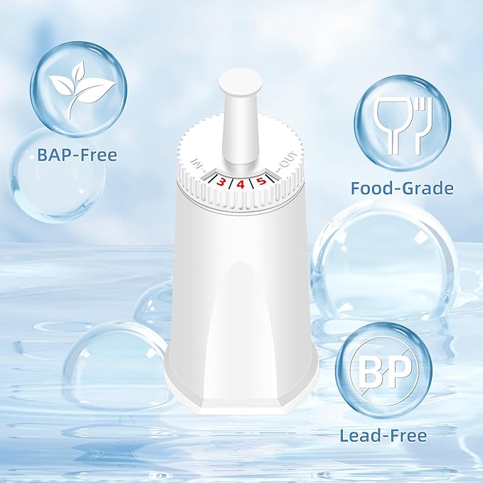 Replacement Water Filter for Breville Espresso Machine, Fit for Breville Barista Touch BES880, Barista Pro BES878, Oracle BES980, Dual Boiler BES920 Bambino ClaroSwiss Sage,4 pack by APPLIANCEMATES