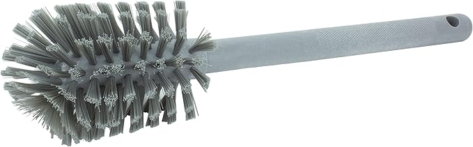 SPARTA Large Water Bottle Brush Ideal for Wide-Mouth Jars, Bottles and Tumblers, Dishwashing Tool with Handle for Home and Commercial Kitchens, Plastic, 12 Inches, Gray