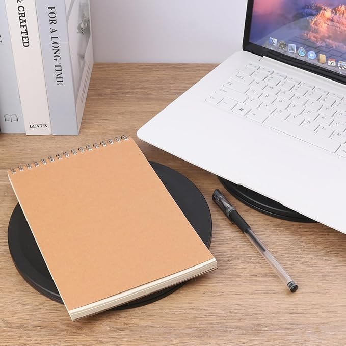 8 Pack 8 Inch Lazy Susan Turntable, Heavy Duty Lazy Susan Turntable Organizer, Premium 8 Inch Rotating Swivel Stand for Table Top, Kitchen, and More