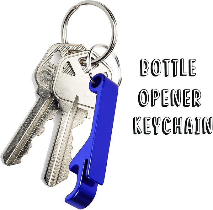 Bottle Opener Keychain Bulk 20 Multicolor Aluminum Can Beer Opener Ring Gift for Party Favor Wedding Favor Bartender Groomsmen Fathers Day