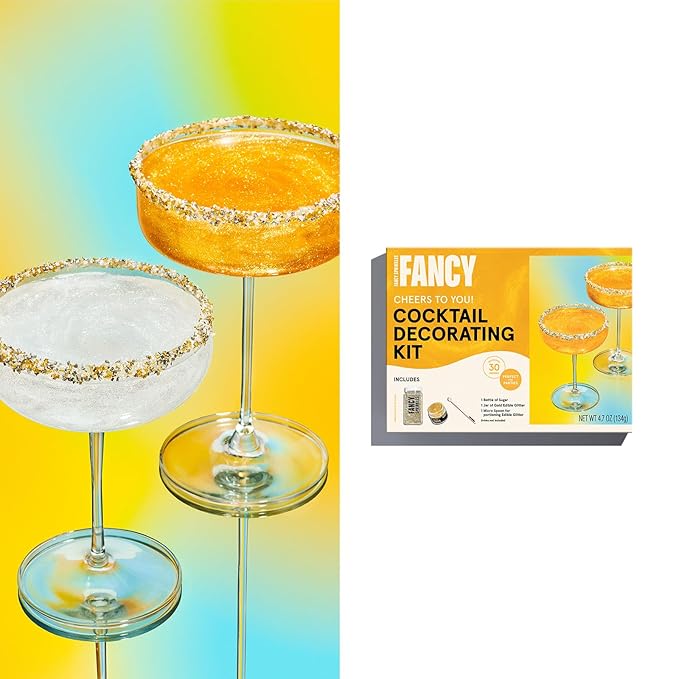 Fancy Sprinkles Cheers to You Cocktail Kit, for Happy Hour, Parties, Bachelorette, Gifting, & Celebrations
