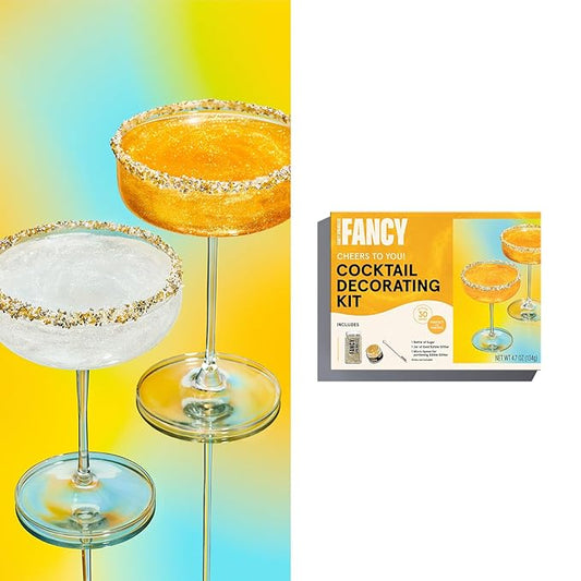 Fancy Sprinkles Cheers to You Cocktail Kit, for Happy Hour, Parties, Bachelorette, Gifting, & Celebrations