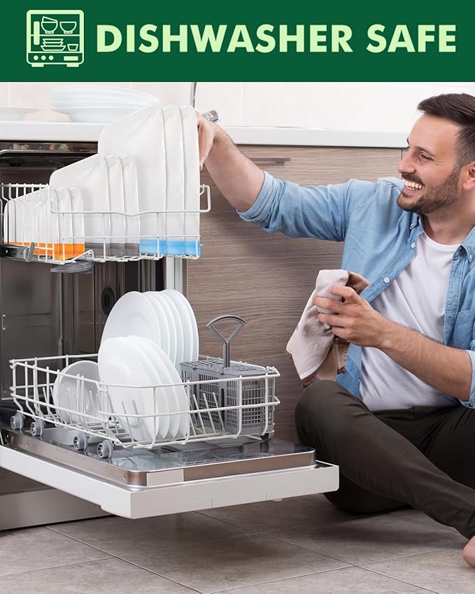 Lerine 20 Pack Reusable Freezer Bags Dishwasher Microwave Safe, Stand Up Silicone and BPA Free Reusable Sandwich Bags, Leakproof Food Storage Bags for Meal Prep - 8 Gallon 7 Sandwich 5 Snack