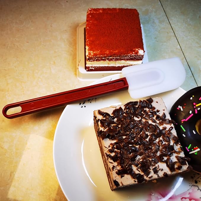 Flexible Rubber Spatulas 5PCS, Silicone Spatula Set, Soft Rubber Spatula Scraper 9.5 Inches, Commercial Spatula, Silicone Rubber Spatula Set Resistant to 500℉ (5 Scrapers 9.5")