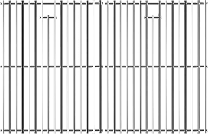 SF4362(2-Pack) 15" Cooking Grates Replacement for Broil King, Broil-Mate, Huntington, Sterling Gas Select Gas Grill Models, Stainless Steel Grill Grates