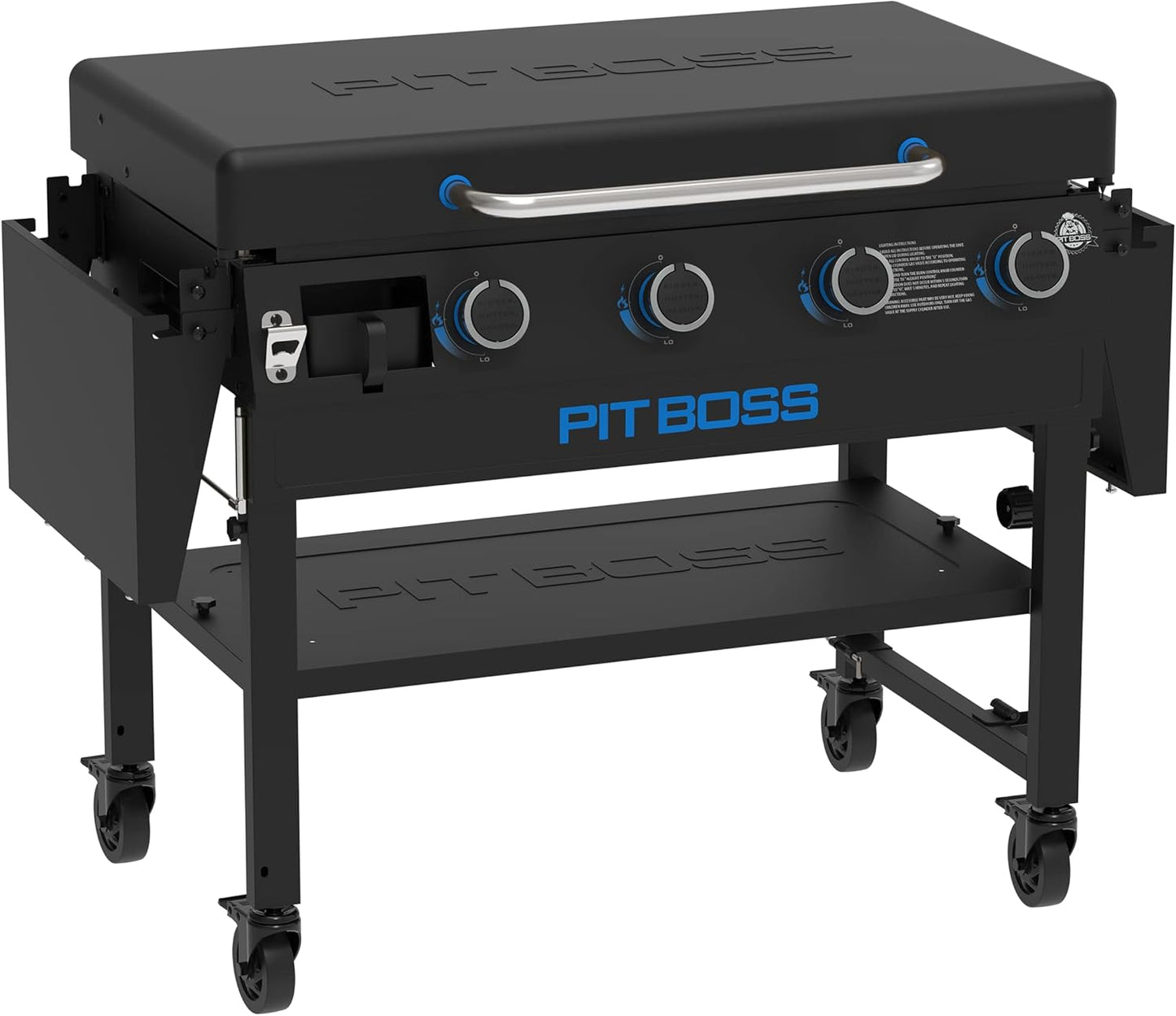 Pit Boss 10963 4-Burner Gas Griddle, Black