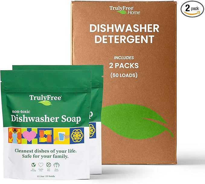 Automatic Dishwasher Detergent Powder - Concentrated Dishwashing Detergent, Dish Soap, Hard Water Stain Remover, Kitchen Cleaning Supplies, No Harmful Ingredients - 12.5 oz (Pack of 2)