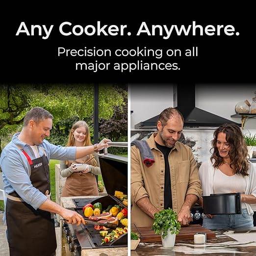 MEATER Pro Bundle: Smart Wireless Meat Thermometer with Built-in WiFi | Kitchen Towel & Bar Blade Opener | Long Range for Grilling, Smoking, Roasting & BBQ | Limited Edition Brown Sugar Color