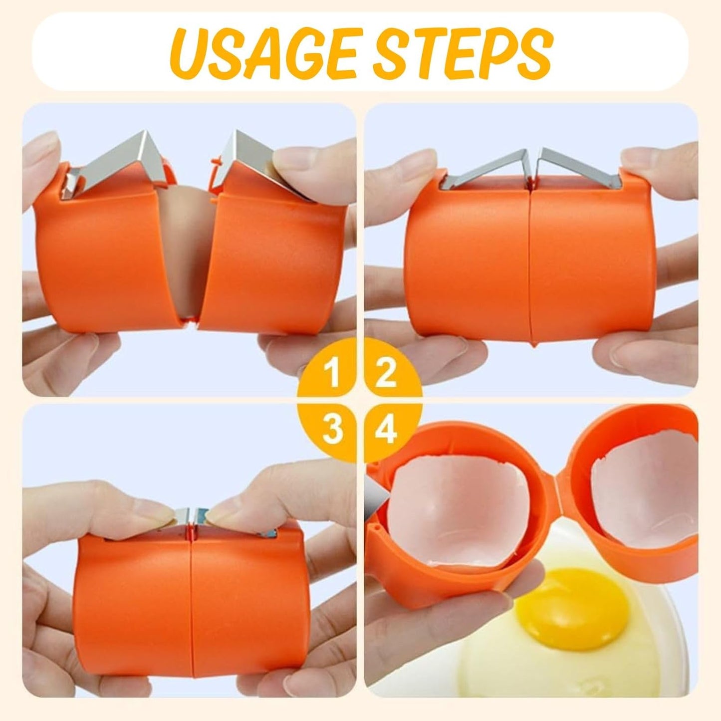 3PCs Egg Shell Opener - New Egg Cracker & Peeler Tool, Separator for Kitchen Gadgets