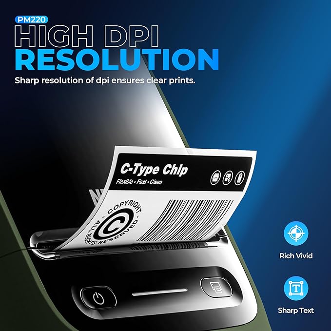 Nelko Label Maker Machine with Tape, PM220 Bluetooth Label Printer, 2 Inch Portable Thermal Printer for Small Business, Address, Logo, Clothing, Sticker Maker for Phones & PC, Deep Green