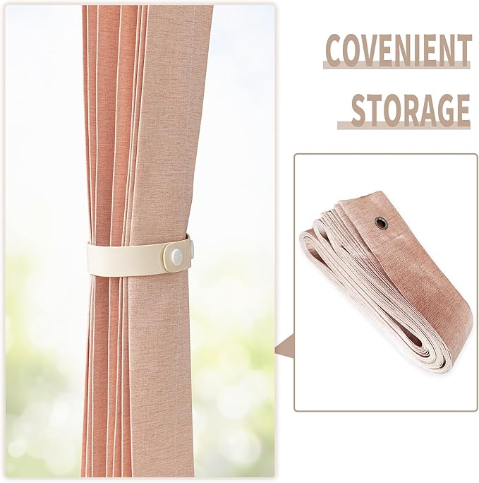 Vatge Accordion Style Doors Curtain - Pink Closet Curtains for Open Closet, 80 Inch Long Room Separation Curtains for Girls' Bedroom Door, and Open Closet Cover, 1 Panel with Tieback, W52 x L78, Pink