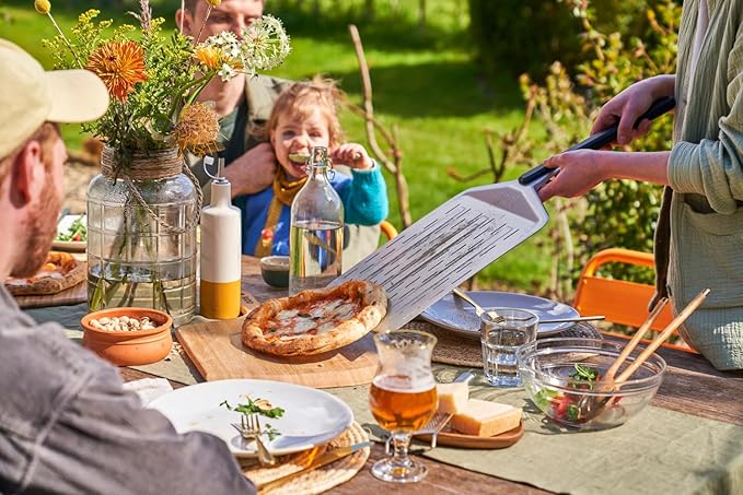 ooni 14" Perforated Pizza Peel Turning Peel 14" Bamboo Serving Pizza Peel - Essesntial Pizza Oven Accessories Bundle