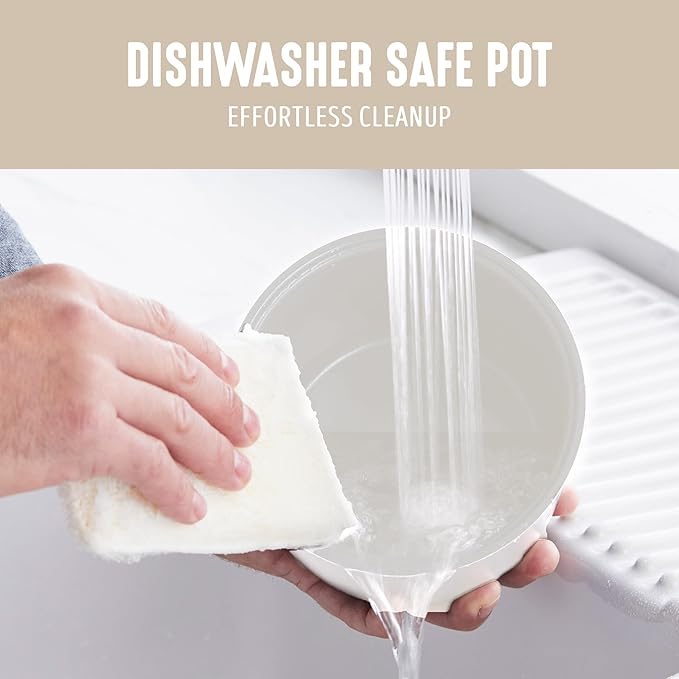 GreenLife Electric Rice Cooker, 3-Cups Uncooked/6-Cups Cooked, Removable PFAS-Free Nonstick Pot, One-Switch Design, Auto Keep Warm, Small Space Saving, Rice Paddle, Soup, Grains, Oatmeal, 1.5 QT, Cream