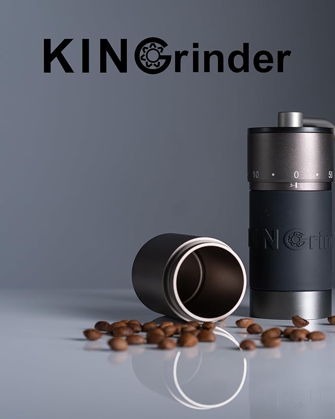 【Famous KOL Recommended】KINGrinder K6 Manual Hand Coffee Grinder with Straight Handle for French Press, Drip, Espresso with Assembly Consistency Stainless Steel Conical Burr Mill, 35g Capacity