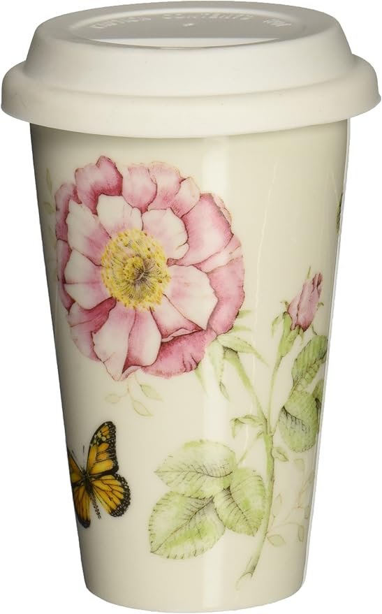 Lenox 837583 Butterfly Meadow Thermal Travel Mug, Multicolor, 1 Count (Pack of 1)