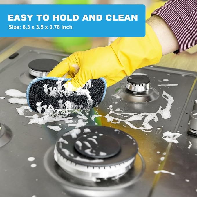 HOMEXCEL 12 Pack Multi-Purpose Scrub Sponges Kitchen, Dish Sponge, Non-Scratch Microfiber Sponge for Efficiently Cleaning Dishes, Pots, and Pans (Multicolor)