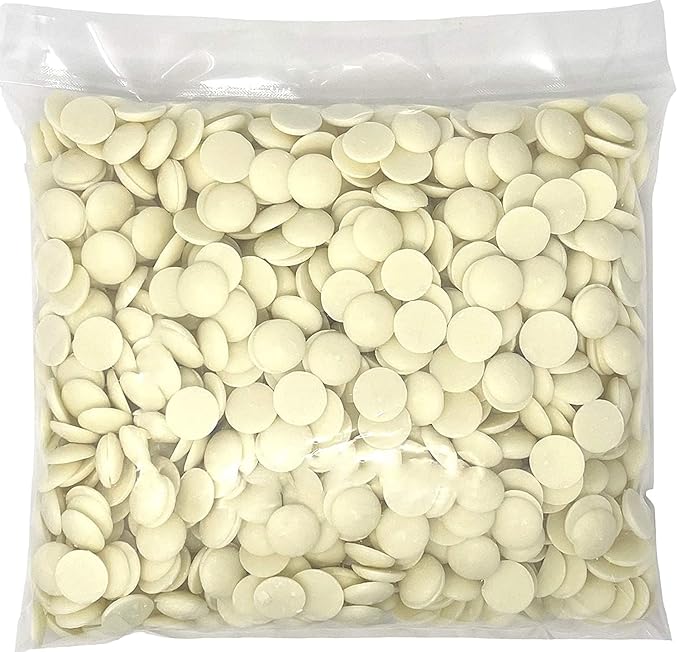 Merckens Coating Melting Wafers White 5 pounds melting chocolate, 80 Ounce