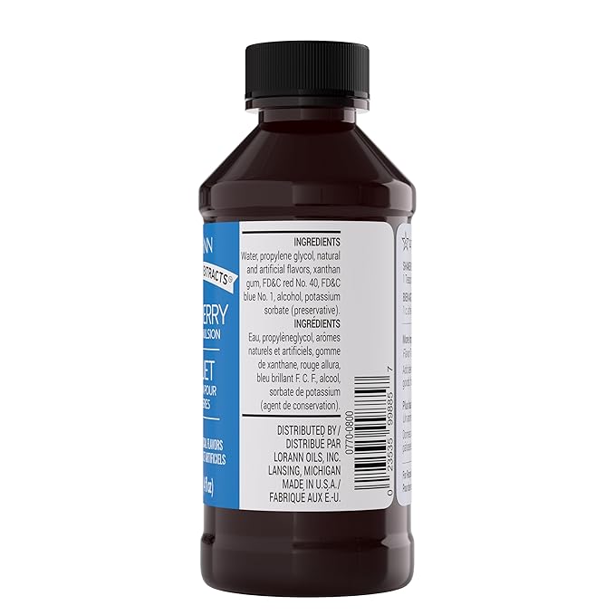Lorann Oils Blueberry Bakery Emulsion: Realistic Blueberry Flavor, Perfect for Elevating Berry Notes in Baked Goods, Gluten-Free, Keto-Friendly, Blueberry Extract Substitute Essential for Your Kitchen
