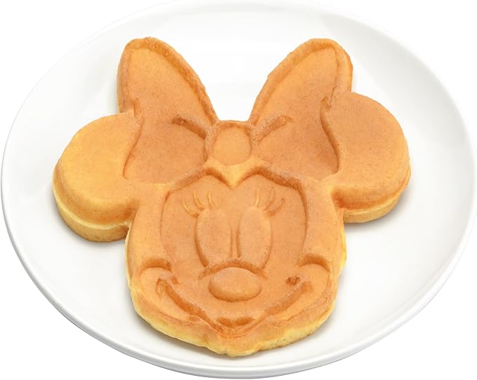 Disney Minnie Mouse Waffle Maker by Select Brands - Premium Minnie Mouse Kitchen Accessory - Kitchen Appliance for Disney Lovers - 7" Waffles, Pink