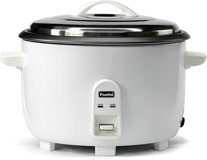 Pantin Commercial Electric Rice Cooker – 35 Cups Raw / 70 Cups Cooked Capacity w/Measuring Cup & Scoop – High-Efficiency Large Rice Cooker Commercial Rice Cooker for Restaurants, Hotels and Catering