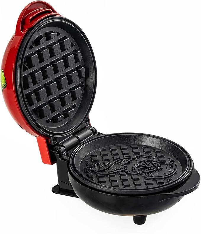 Uncanny Brands Dr. Seuss Grinch Mini Waffle Maker - Small Kitchen Appliance