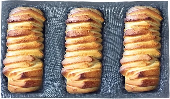 Mesh Silicone Bread Forms Square Shape Bread Molds Non Stick Bakery Tray Silicone Coated Fiber Glass Loaf Crusty Bread Bakeware For Small Toaster Oven