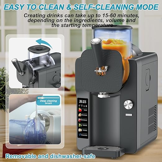 Ice Cream Maker, Slushie Machine for Home, Slushy Machine 70 oz Margarita Machine with 6 Preset Programs for Ice Cream,