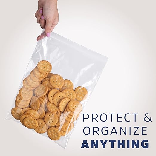 GPI Case of 1000, 10" X 12" Clear Plastic Reclosable Zip Bags - Bulk 2 Mil Thick Strong & Durable Poly Baggies with Resealable Zip Top Lock for Travel, Storage, Packaging & Shipping.