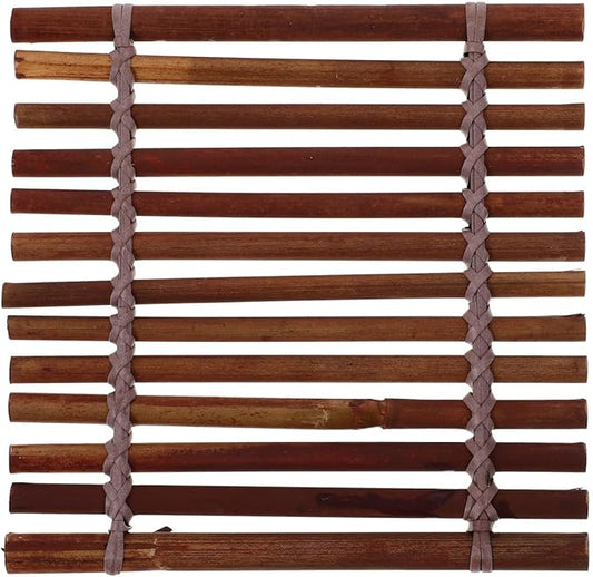 BESTOYARD 5.11-Inch Japanese Sashimi Bamboo Sheet- Decorative Platter Sushi Making Rolling Mats for Seafood Presentation Table Decor
