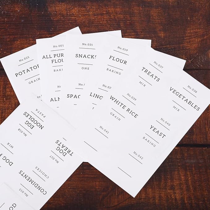 1.2 Gallon Large Glass Grain Storage Container With Airtight Bamboo Lid - Kitchen Glass Storage Jars With 42 Pantry Labels - Thicken Big Clear Rice and Flour Containers For Your Pantry