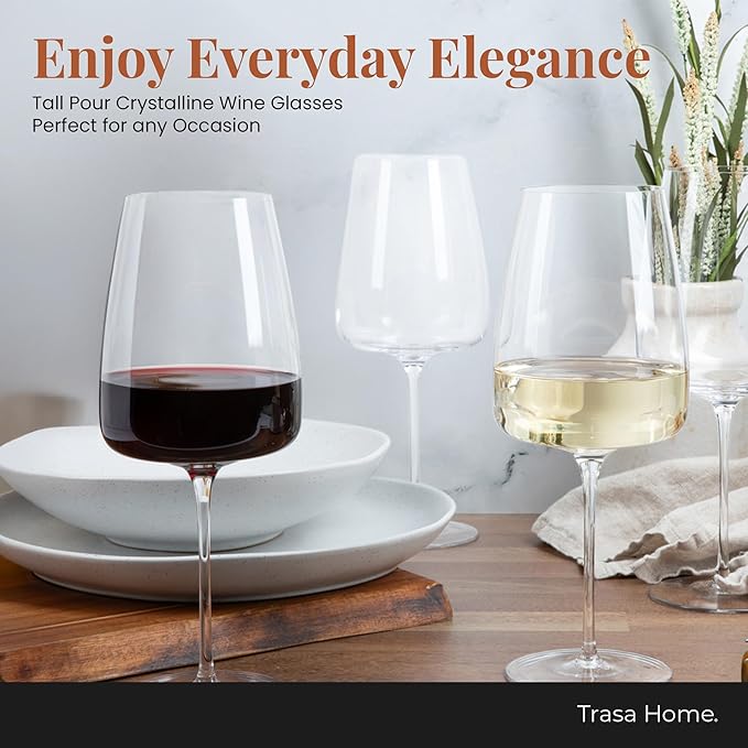Tall Pour Wine Glasses (4-Piece Set)