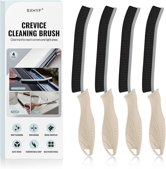 SXhyf Crevice Cleaning Brush - Grout Scrub Brush, House Cleaning Supplies, Gap Cleaning Tools, Home Essentials, Gifts for Women Men, Hard Bristle Crevice Cleaner Brush for Household Use, Bathroom
