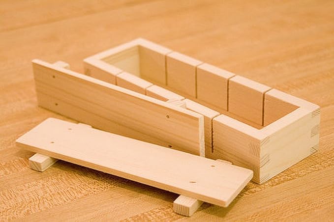 JapanBargain 3130, Wooden Oshizushi Press Maker Rectangular Sushi Press Mold Oshizushihako, 8.5 inch x 2.75 inch, 6 Pack