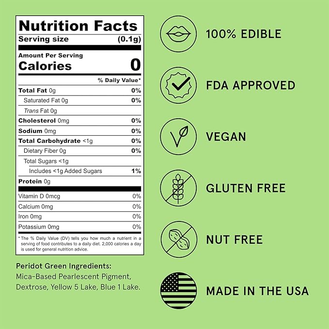 Fancy Sprinkles Limited Edition Halloween B'Witched Edible Glitter Set for Sparkling Food & Drinks, No Taste or Texture Peridot Green, Amethyst Purple, and Onyx Black (3 jars, 4gm each)