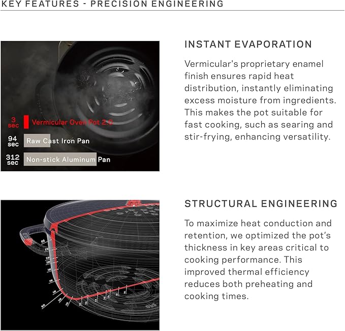 Vermicular Oven Pot 2.0 | Lightweight Enameled Cast Iron Pot | 14cm (1 Qt) | Non-Toxic | Induction-compatible | Dutch Oven | Made in Japan | Matte Linen Beige