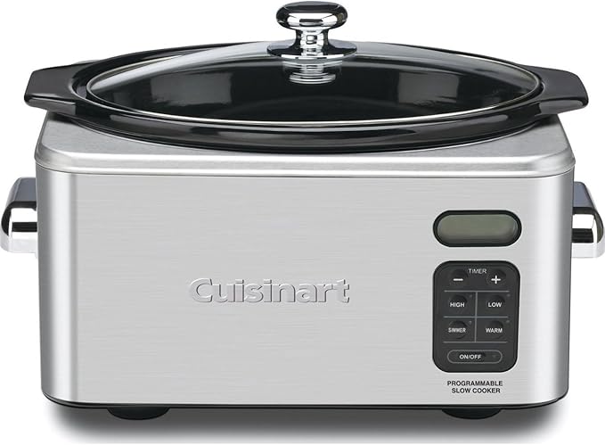 Cuisinart PSC-650 Stainless Steel 6-1/2-Quart Programmable Slow Cooker (Silver)