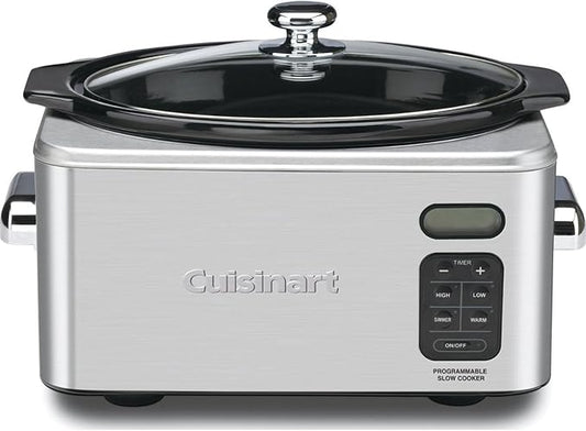 Cuisinart PSC-650 Stainless Steel 6-1/2-Quart Programmable Slow Cooker (Silver)