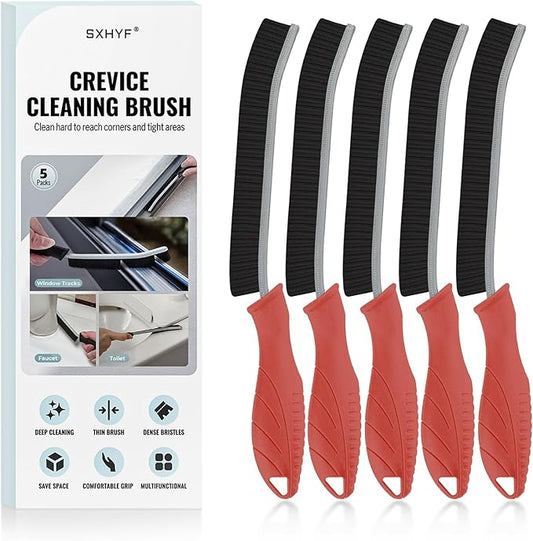 SXhyf Crevice Cleaning Brush - Grout Scrub Brush, House Cleaning Supplies, Gap Cleaning Tools, Home Essentials, Gifts for Women Men, Hard Bristle Crevice Cleaner Brush for Household Use, Bathroom