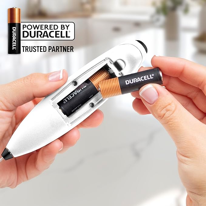 Zulay Kitchen Powerful Milk Frother Wand With 4 AA Duracell Batteries - Ultra Fast Handheld Drink Mixer - Electric Whisk Foam Maker for Coffee, Lattes, Cappuccino, Matcha & Creamer -