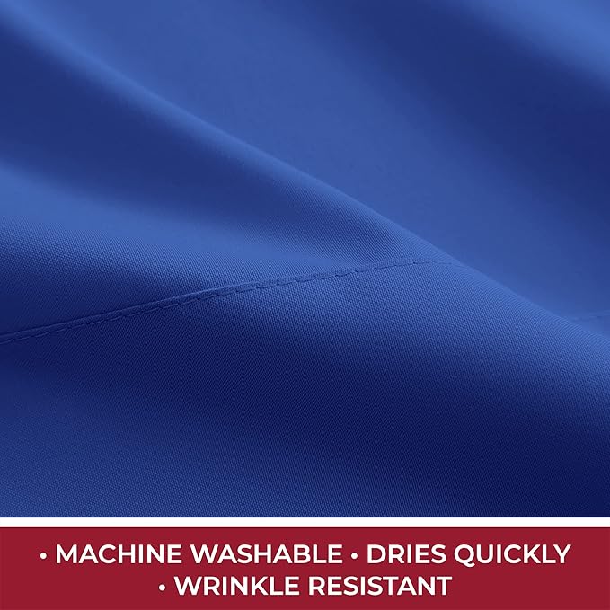 Mellanni RV Short Queen Sheets - 4 PC Iconic Collection Bedding - Hotel Luxury, Extra Soft, Cooling Bed Sheets - Deep Pocket up to 10 inch (RV/Short Queen, Royal Blue)