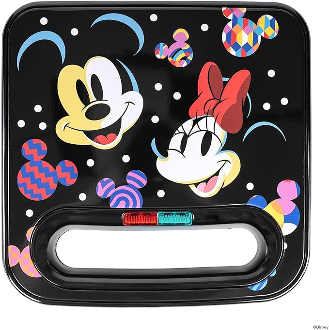 Uncanny Brands Disney Mickey and Minnie Mouse Sandwich Maker - Small Kitchen Appliance