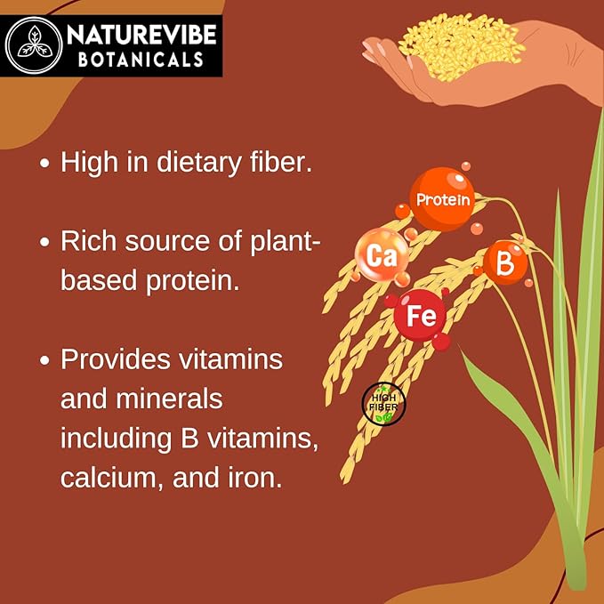 Naturevibe Botanicals Brown Teff Flour 5lb Premium Quality | Used for Baking and as Thickener