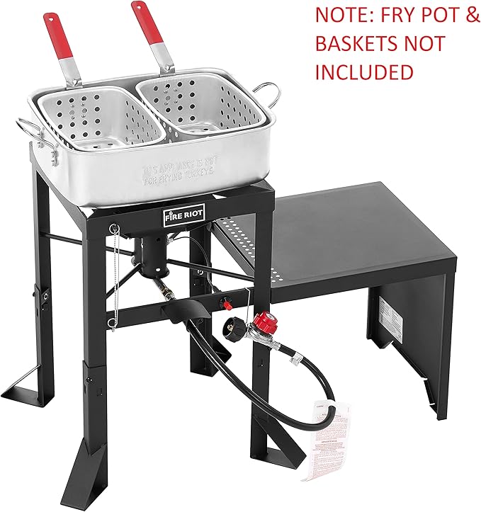 Propane Outdoor High Pressure Dual Jet Burner Gas Boiler & Cooker with 130,000BTU, 10PSI CSA Approve Adjusable Regulator, for Outdoor Fryer, Canjun Fry & Boil, Maple Syrup Prep, Seafood Boil