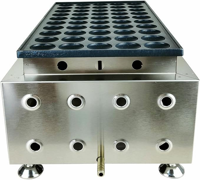 Waffle Maker, Electric Mini Dutch Pancake Baker Kitchen Stainless Steel Non Stick LPG Gas Waffle Maker Machine, for Home Or Commercial Use